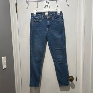 MOTHER x CANDICE high waisted looker crop jeans